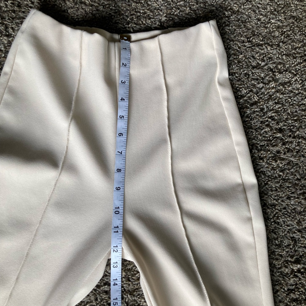 Zara Cream Ribbed Trousers - Picture 4 of 7